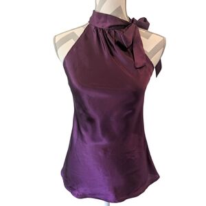 Maurices Sleeveless Purple Top with Tie at Neck